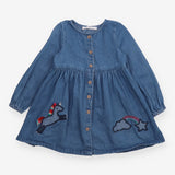 Dress Denim Yoke Unicorn and Rainbow