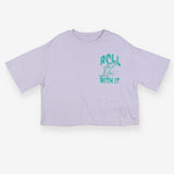 Tee SS lilac Roll with It