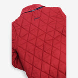 Coat Red Quilted with Cord Collar