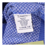 Blue and White Textured Wool-Blend Jumper