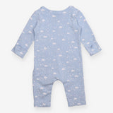 Sleepsuit blue white cloud stars