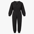 Charcoal Long Sleeve Jersey Tapered Leg Jumpsuit