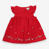 Dress cord festive robin hem