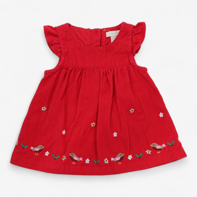 Dress cord festive robin hem
