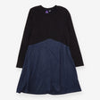 Nursing Dress Black Blue Long Sleeve Maternity