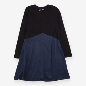 Nursing Dress Black Blue Long Sleeve Maternity