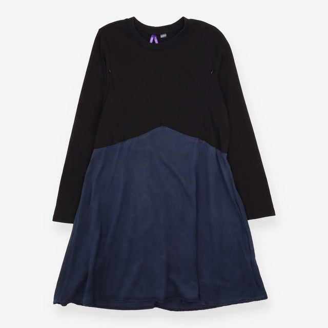 Nursing Dress Black Blue Long Sleeve Maternity