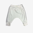 White with grey stripe baby joggers