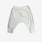 White with grey stripe baby joggers