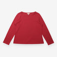 Easel Top Berry Red Long Sleeve Organic Cotton