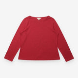 Easel Top Berry Red Long Sleeve Organic Cotton