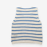 Organic Cotton Blue Stripe Open-Knit Tank Top