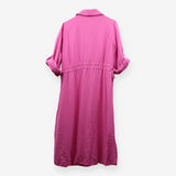 Seraphine Pink Maternity Shirt Dress with Expandab