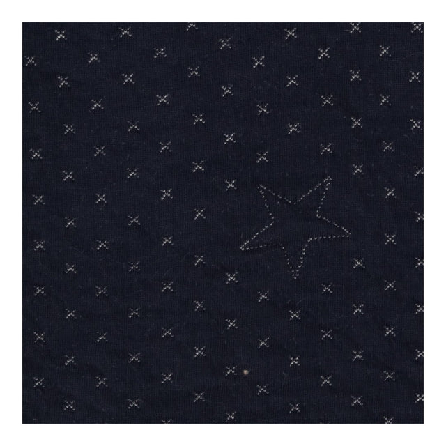 Cardigan Navy with White Stars and Crosses