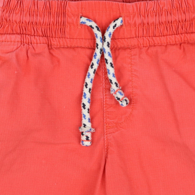 Red cargo shorts