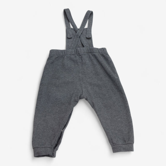 Dungarees Jersey Grey with Brown Buttons