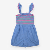 Playsuit chambray neon smocked
