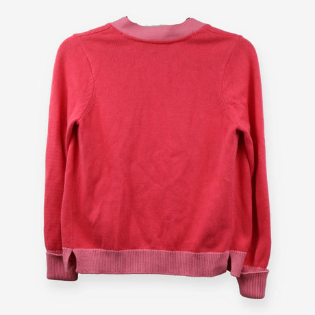 Pink Colourblock Open Cotton Cardigan