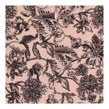 Blush and Black Botanical Print Fit and Flare Dres