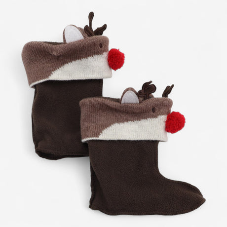 Welly Boot Liners - Reindeer with Red nose