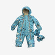 Blue Seaside Fleece Pramsuit