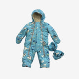 Blue Seaside Fleece Pramsuit