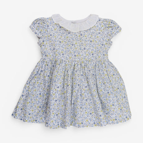 Dress Yellow & Blue Ditsy Collared 