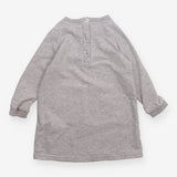 Grey Sweater Dress with Flowers 