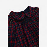 Dress Smocked Tartan with Gold