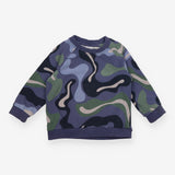 Sweatshirt with Blue and Green Swirls 