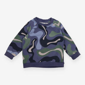 Sweatshirt with Blue and Green Swirls 