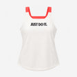 Vest Top White Coral Straps Scoop Neck Slogan Acti
