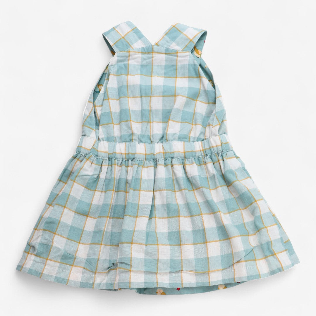 blue check pinafore dress Nile – lloop plaid pinafore dress