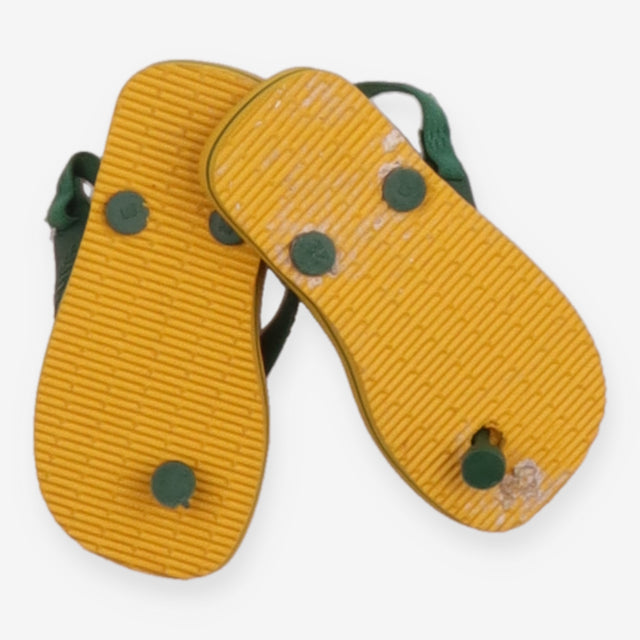 Havaianas flip flop green yellow sole