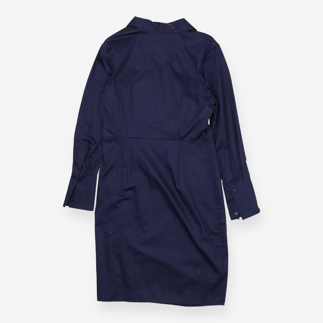 Shirt dress blue cotton
