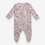 Sleepsuit white floral unicorn