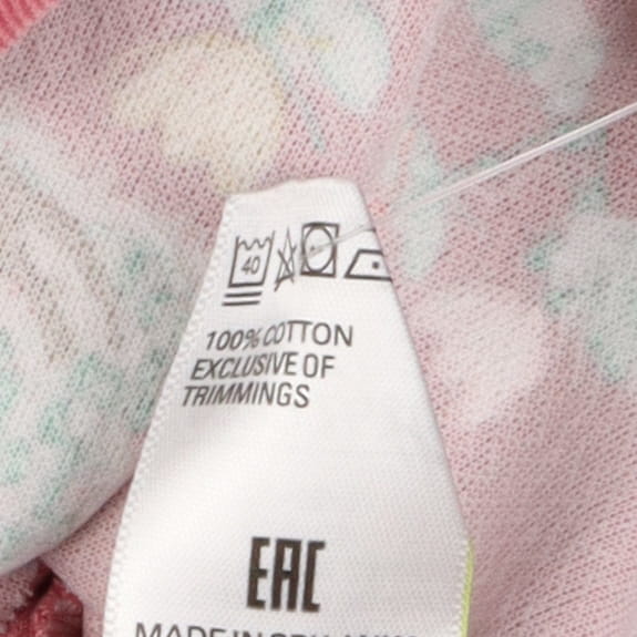 Cord pink dress with woodland applique