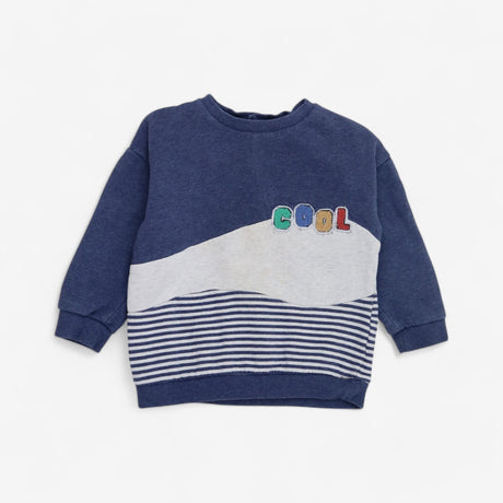 Blue cool sweatshirt stripey bottom