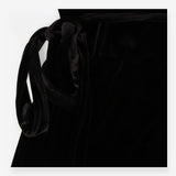 Black Wrap Party Dress Velour