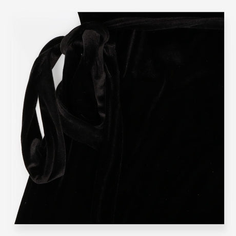 Black Wrap Party Dress Velour