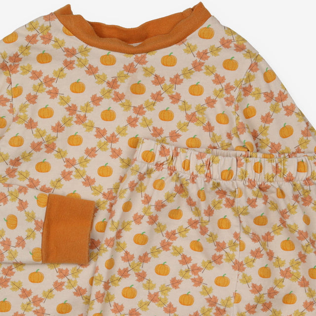 Pyjamas pumpkin autumn orange jersey