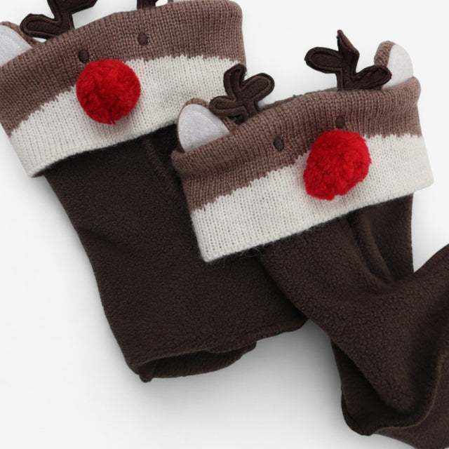 Welly Boot Liners - Reindeer with Red nose