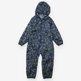 Puddlesuit blue flowers