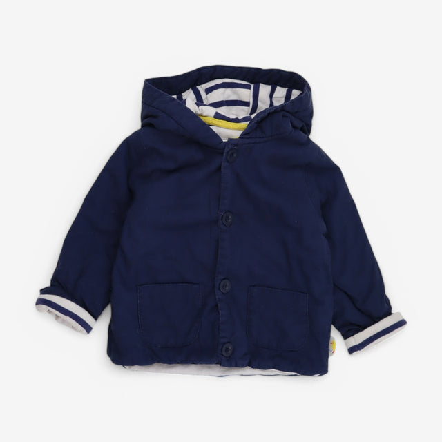 Navy coat stripe lining