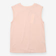 Top Light Pink Sleeveless Draped Twist Back