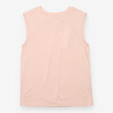 Top Light Pink Sleeveless Draped Twist Back