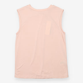 Top Light Pink Sleeveless Draped Twist Back