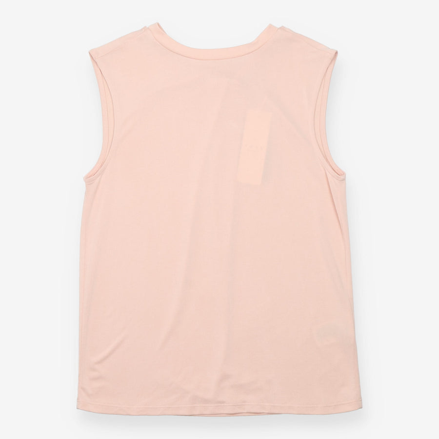 Top Light Pink Sleeveless Draped Twist Back