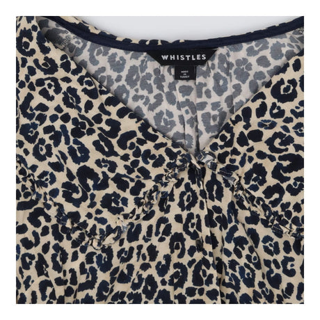 Whistles Cheetah Print Collar Shirt Blouse Leopard