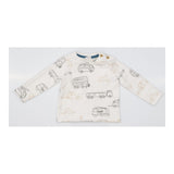 Outfit teal jersey dungarees cream sweater cars